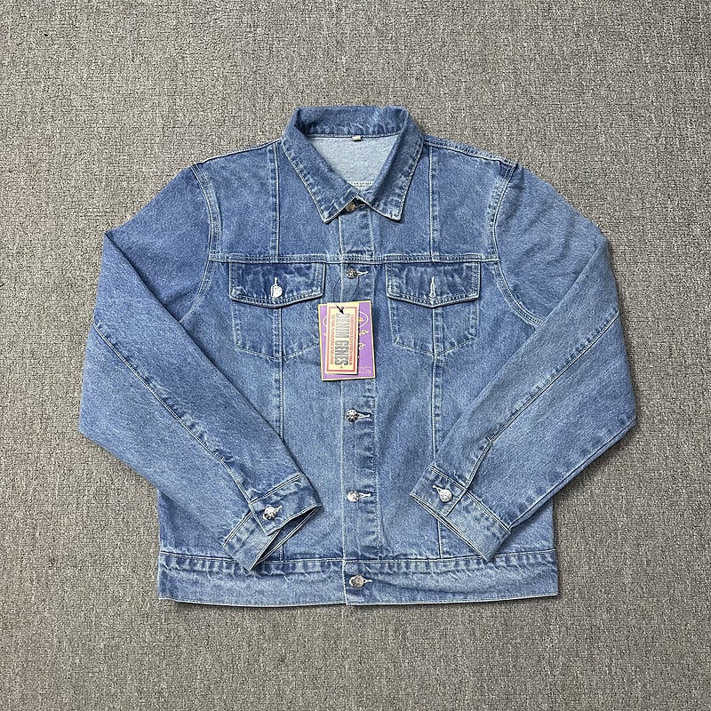 Denim Suit High Street Western Denim Jacket Loose Jeans Trendy Brand - Image 1